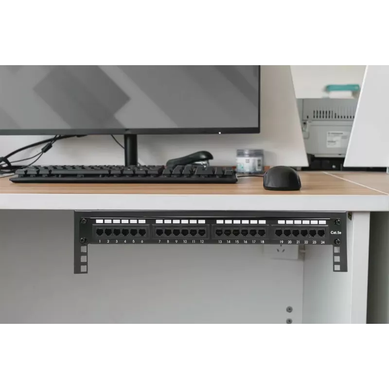 Soporte de montaje en pared Digitus de 19 pulgadas 6U negro