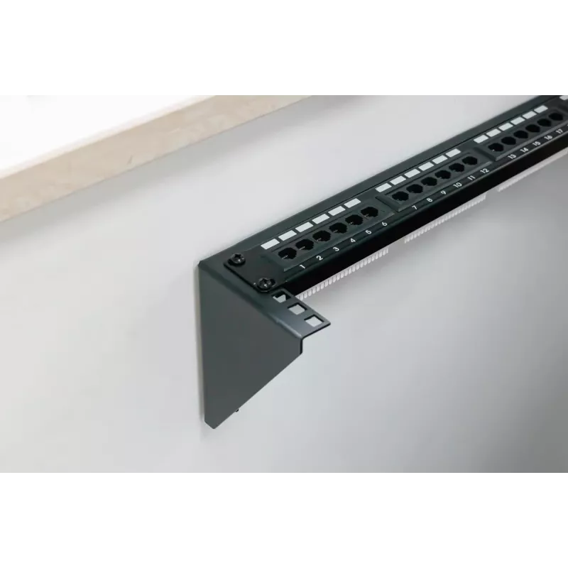 Soporte de montaje en pared Digitus de 19 pulgadas 4U negro