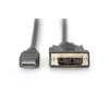 Cable adaptador HDMI DIGITUS, Type-A-DVI(18+1) macho/macho, 2m Full HD negro
