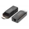 Set extensor Mini HDMI DIGITUS, Full HD 50m CAT6/6A/7, alimentación mediante cable Micro-USB, negro