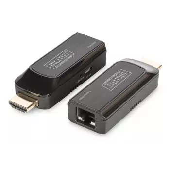 Set extensor Mini HDMI DIGITUS, Full HD 50m CAT6/6A/7, alimentación mediante cable Micro-USB, negro