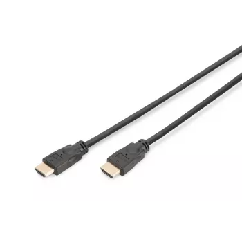 Cable de conexión HDMI Premium High Speed DIGITUS, Type-A macho/macho, 5m con Ethernet, Ultra HD 60p negro