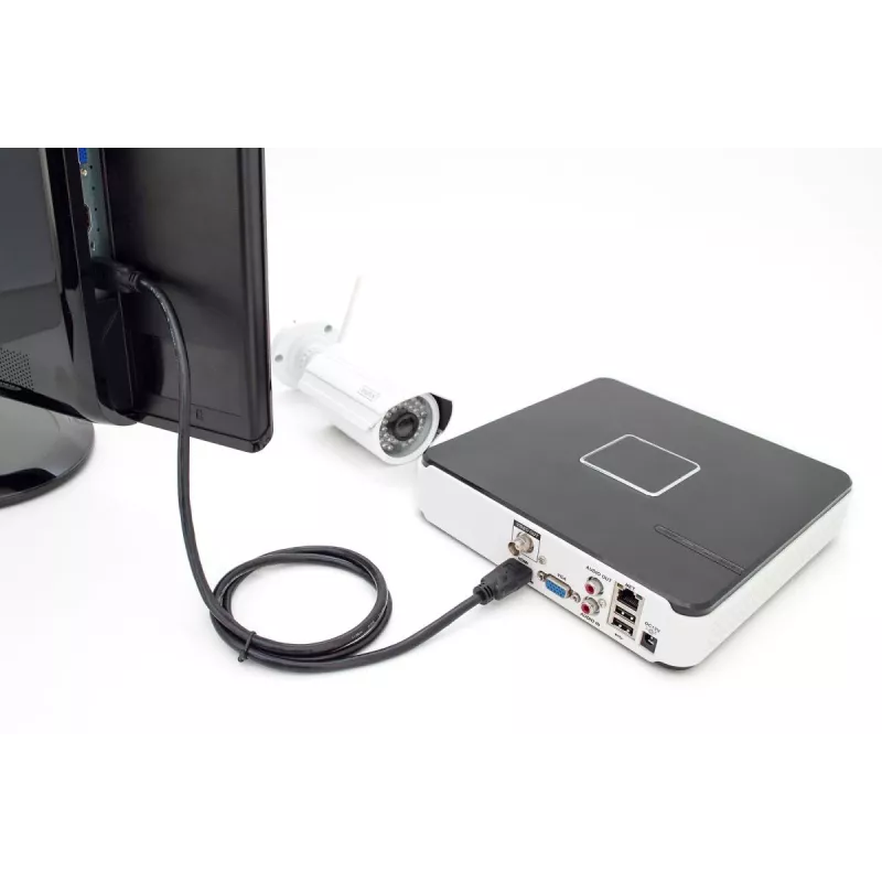 Cable de conexión HDMI Premium High Speed DIGITUS, Type-A macho/macho, 3m con Ethernet, Ultra HD 60p, negro