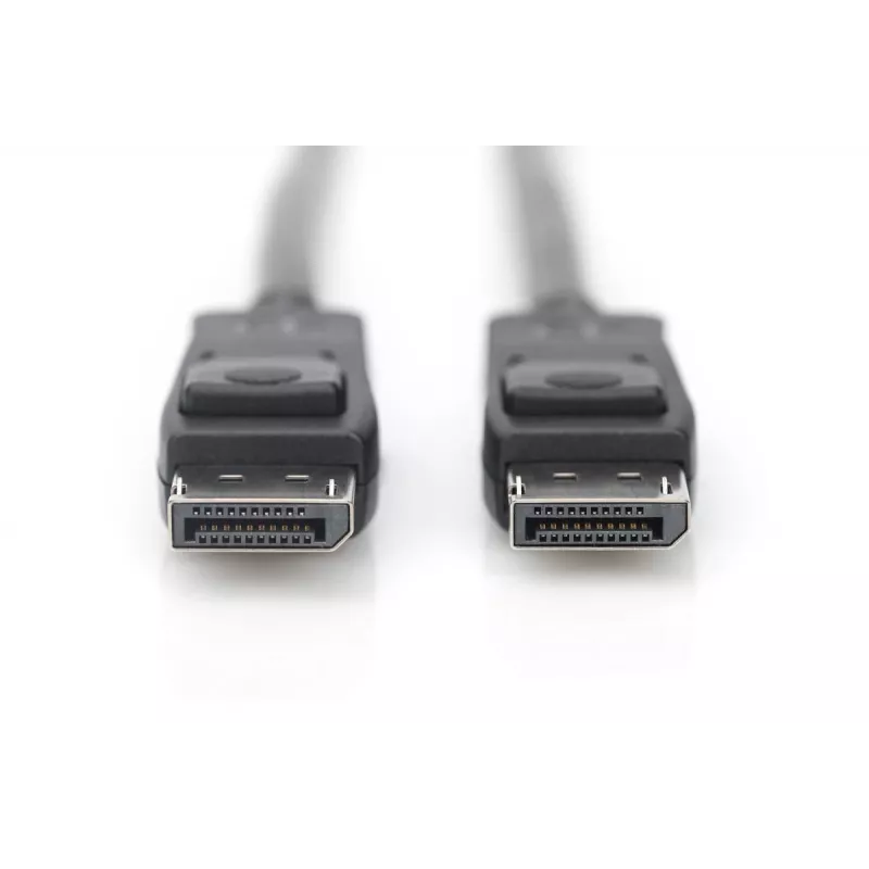 DIGITUS AK-340106-050-S cable DisplayPort, DP macho/macho con bloqueo, DisplayPort 1.4, 8K, 5 m, negro