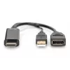 Adaptador HDMI 4K Digitus HDMI a DisplayPort 0,2 m HDMI Type-A USB
