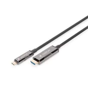 Cable adaptador USB - Type-C a HDMI AOC FO DIGITUS versión HDMI 2.0; máx. 4Kx2K@60Hz; 20m