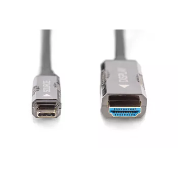 Cable adaptador USB - Type-C a HDMI AOC FO DIGITUS versión HDMI 2.0; máx. 4Kx2K@60Hz; 20m