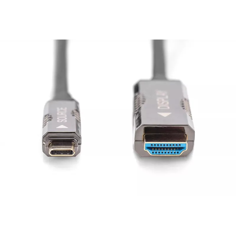 Cable adaptador USB - Type-C a HDMI AOC FO DIGITUS versión HDMI 2.0; máx. 4Kx2K@60Hz; 20m