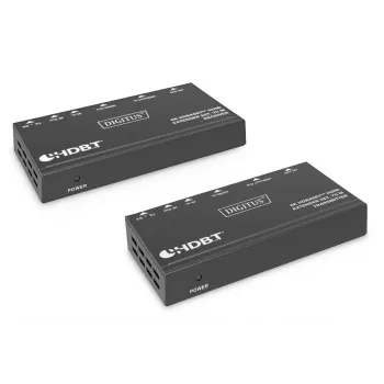 Set extensor HDBaseT 4K DIGITUS 70m PoC RS232 IR negro