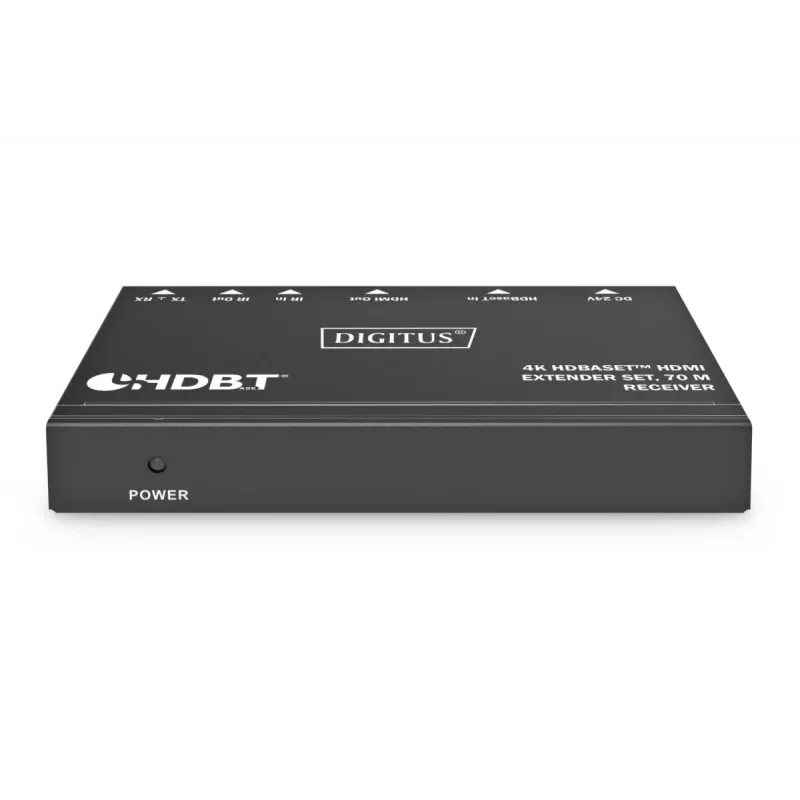 Set extensor HDBaseT 4K DIGITUS 70m PoC RS232 IR negro