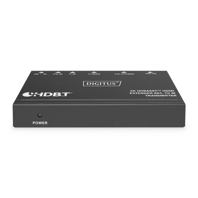 Set extensor HDBaseT 4K DIGITUS 70m PoC RS232 IR negro