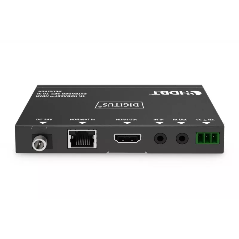 Set extensor HDBaseT 4K DIGITUS 70m PoC RS232 IR negro