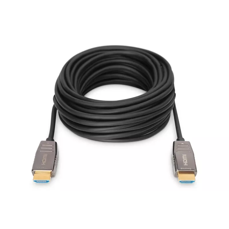 Cable de fibra híbrida AOC HDMI DIGITUS, Type-A macho/macho, 20 m UHD 8K@60Hz, CE, negro
