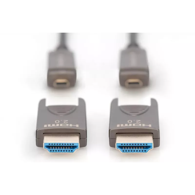 Cable de fibra híbrida AOC HDMI 4K DIGITUS con conector desmontable, 20 m