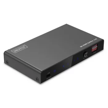Splitter HDMI 1x2 DIGITUS - 8K/60Hz (4:4:4), Toslink, estéreo, control EDID