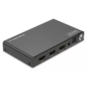 Splitter HDMI 1x2 DIGITUS - 8K/60Hz (4:4:4), Toslink, estéreo, control EDID