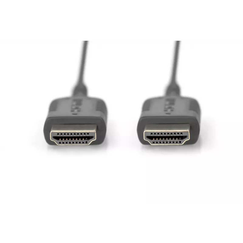 Cable de conexión HDMI High Speed DIGITUS, Type-A, HighFlex macho/macho, 2,0 m, 4K Ultra HD@30Hz, activo, CE, oro negro