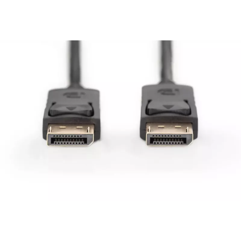 Cable de conexión DisplayPort DIGITUS, conector DP/conector DP, 5 m con bloqueo, Full HD 1080p negro