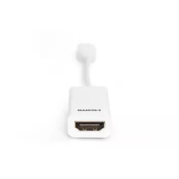 Cable adaptador DisplayPort DIGITUS ASSMANN, Mini DP - HDMI tipo A M/H, 15 cm compatible con DP 1.1a, CE blanco