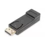 Adaptador DisplayPort DIGITUS, DP - HDMI tipo A M/H, con bloqueo, DP 1.1a, Full HD, CE negro
