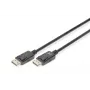 Cable de conexión DisplayPort DIGITUS, DP M/M, 2 m con bloqueo, DP 1.2, Ultra HD 4K negro