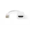 Cable adaptador DisplayPort DIGITUS ASSMANN, Mini DP - HDMI tipo A M/H, 20 cm HDMI ver. 2.0, activo, CE, dorado, blanco
