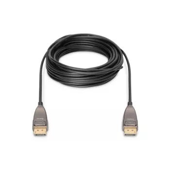 Cable de conexión de fibra óptica híbrida AOC DisplayPort DIGITUS M/M UHD 8K@60Hz, CE, negro 10 m