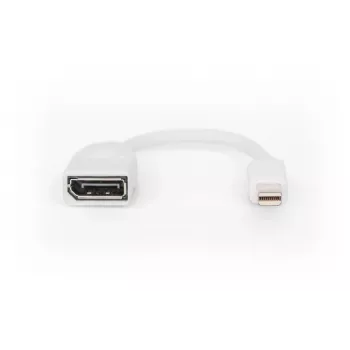 Cable adaptador DisplayPort DIGITUS, Mini DP - DP M/H, 0,15 m, conforme a DP 1.2, blanco