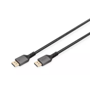 DIGITUS PREMIUM DP1.4 CABLE DP to DP 8K/60Hz, 1m Aluminum Housing Gold plated, Support 8K/60HZ
