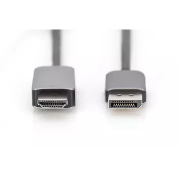 Cable adaptador Digitus DB-340305-018-S de DisplayPort a HDMI tipo A, 8K, 1,8 m, negro