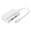Adaptador DIGITUS MiniDP a DP HDMI+DVI 20 cm compatible con DP 1.1a blanco