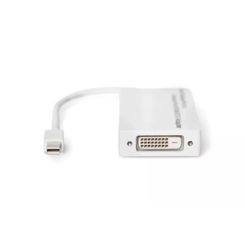 DIGITUS DB-340509-002-W adaptador de Mini DisplayPort a DisplayPort/HDMI/DVI, 1080p/60 Hz, 0,2 m, blanco
