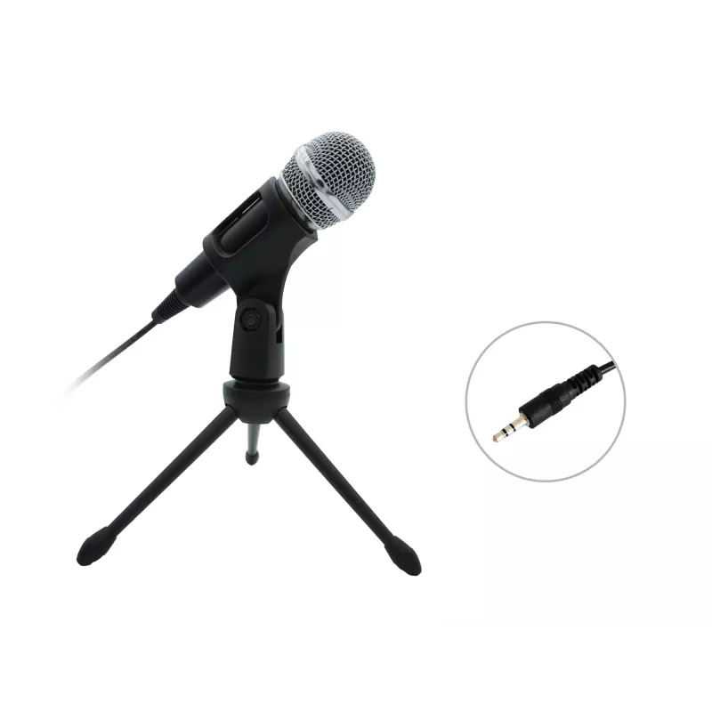 Micrófono de mesa Equip Mini Desk, micrófono de mesa, -30 dB, 30 - 16000 Hz, 2200 Ω, con cable, 3,5 mm (1/8