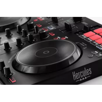 Scratcher de vinilo Hercules INPULSE 300 MK2 negro, rojo