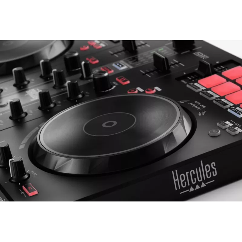 Scratcher de vinilo Hercules INPULSE 300 MK2 negro, rojo