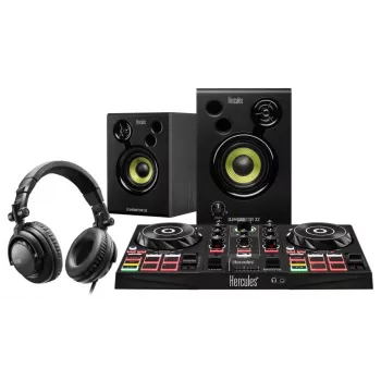 Sistema de vinilo digital (DVS) Hercules DJLearning Kit Scratcher negro