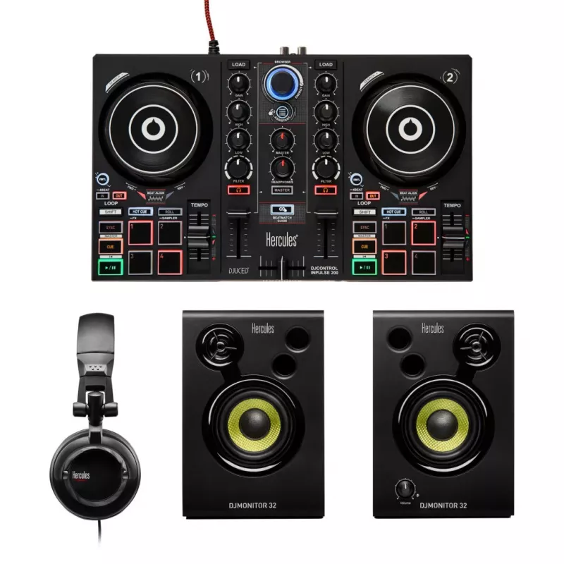Sistema de vinilo digital (DVS) Hercules DJLearning Kit Scratcher negro