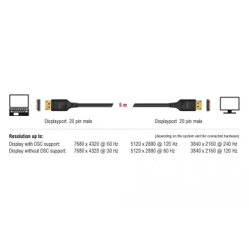 Cable DisplayPort DeLOCK 85660 2 m negro