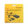 Adaptador HDMI DELOCK A -> DisplayPort macho/hembra +USB alimentación 4K