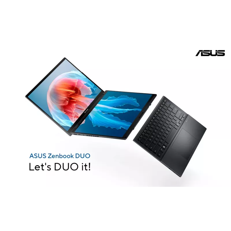 ASUS Zenbook Duo UX8406CA-QL203X Intel Core Ultra 9 285H híbrido (2 en 1) 35,6 cm (14 inch) táctil WUXGA 32 GB LPDDR5x-SDRAM 1 TB SSD Wi-Fi 7 (802.11be) Windows 11 Pro gris