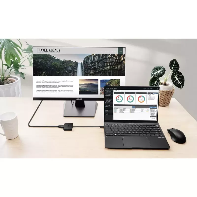 ASUS USB-C Mini Dock con cable USB 3.2 Gen 2 (3.1 Gen 2) Type-C negro