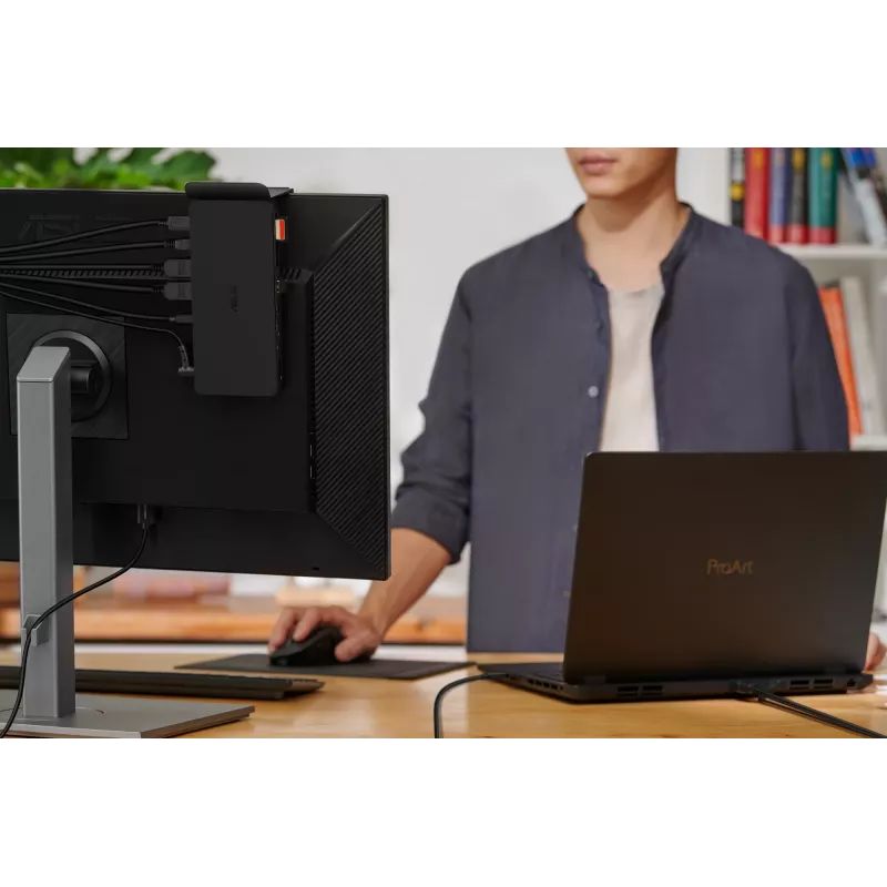 Docking station ASUS DC500 Thunderbolt 4 Triple 4K, 150W PD, 3 pantallas, 2x HDMI 2.1, 2x USB-A, 2x USB2.0, RJ-45, MicroSD