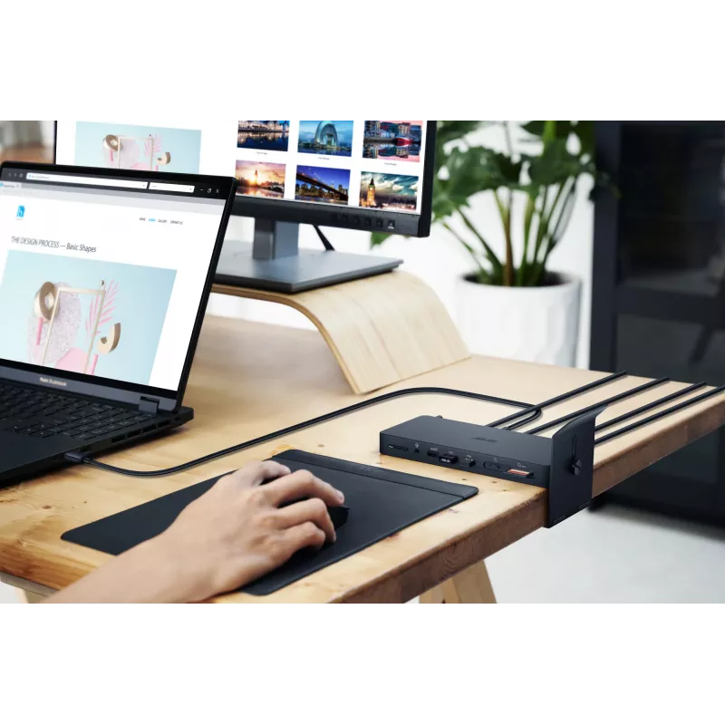 Docking station ASUS DC500 Thunderbolt 4 Triple 4K, 150W PD, 3 pantallas, 2x HDMI 2.1, 2x USB-A, 2x USB2.0, RJ-45, MicroSD