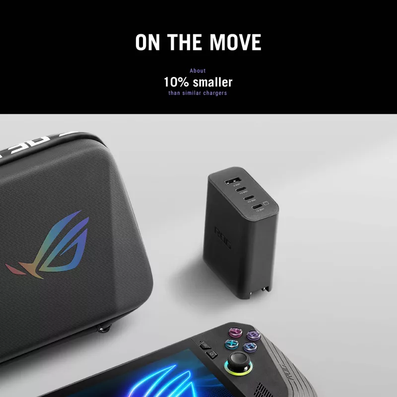 ASUS ROG 140W USB-C GaN universal negro AC carga rápida interior