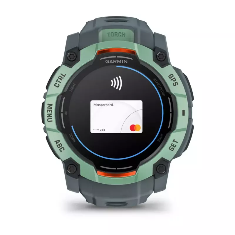 Garmin Instinct 3 AMOLED 50 mm smartwatch (010-03020-01), pantalla táctil de 1,3 pulgadas 416x416, GPS, verde Neotropic Twilight