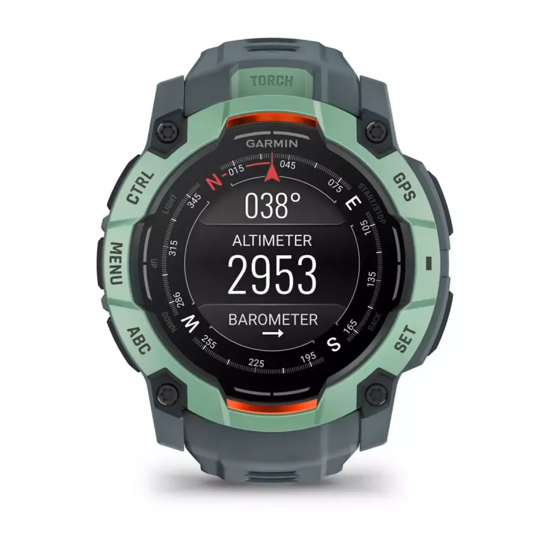 Garmin Instinct 3 AMOLED 50 mm smartwatch (010-03020-01), pantalla táctil de 1,3 pulgadas 416x416, GPS, verde Neotropic Twilight
