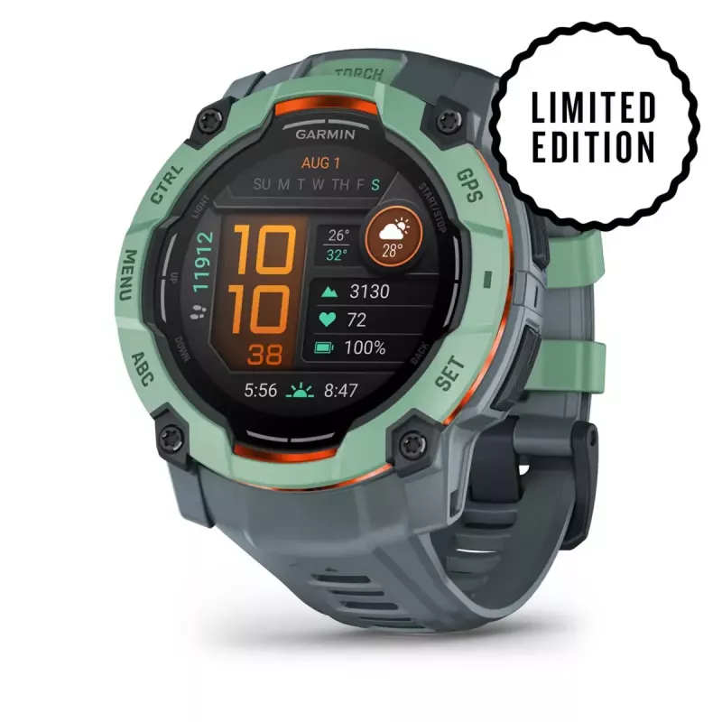Garmin Instinct 3 AMOLED 50 mm smartwatch (010-03020-01), pantalla táctil de 1,3 pulgadas 416x416, GPS, verde Neotropic Twilight