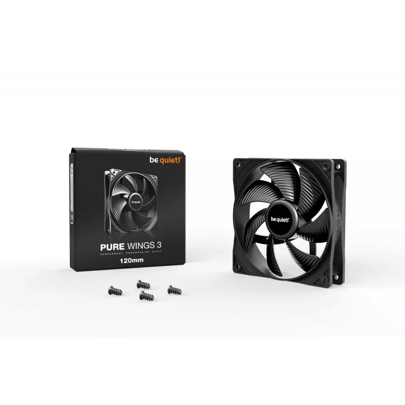 be quiet Pure Wings 3 Ventilador para carcasa de ordenador 120 mm 12 cm Negro 1 unidad