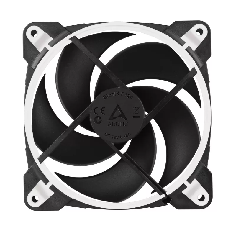 ARCTIC BioniX P120 (Blanco) – Ventilador gaming de 120 mm optimizado para presión con PWM PST