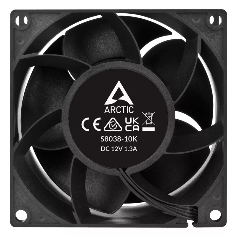 ARCTIC S8038-10K - Ventilador para servidor de 80 mm, ventilador, 8 cm, 173,3 m³/h, Negro